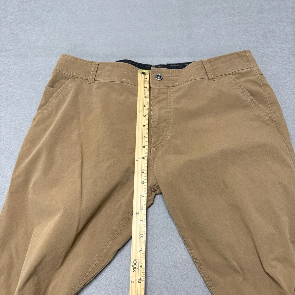 Kuhl Slax Pants Mens 38x32 Tan Enduro Fabric Klassik Fit Hiking Chino Brown